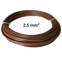 Wire brown 2.5 mm², coil 25 m